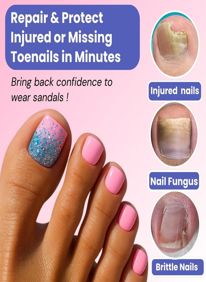 SINOKAME Wide Pre-etched Square Toe Dual Forms for Polygel,SINOKAME Poly Gel Toenail Forms Molds Extension Reusable,No File Needed,16 Sizes (000-13) with French Guidelines for Salon Home DIY,160Pcs - Image 2